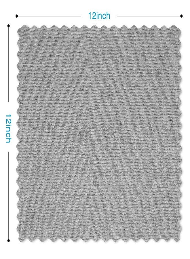 Orighty Grey Microfiber Cleaning Cloth, 100 Pack Highly Absorbent Cleaning Supplies, Lint Free Kitchen Towels Cleaning Rags, Microfiber Towels for Cars, House, Window, 12x12 inch - Image 4